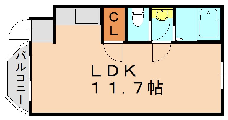 北九州市小倉北区中井のマンションの間取り