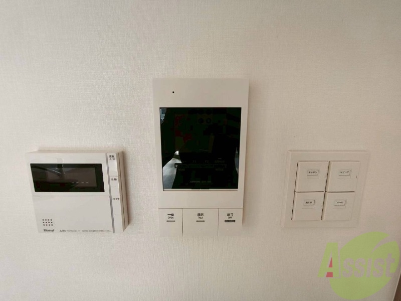 セキュリティ　モニタ付インターホンでセキュリティ面も安心です。