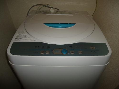 バルコニー　全自動洗濯機