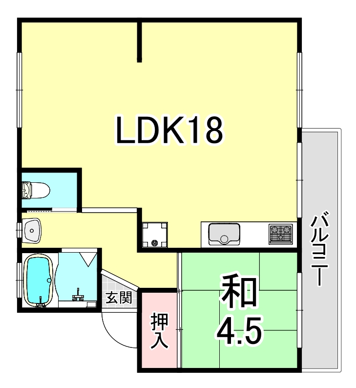 明舞第一団地2号棟の間取り写真