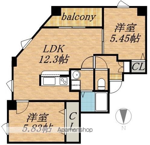 Couleur Court Yamahanaの間取り写真