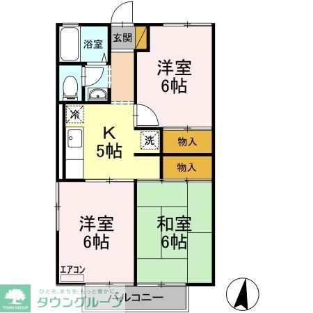 パールハイツ海老原 38の間取り写真