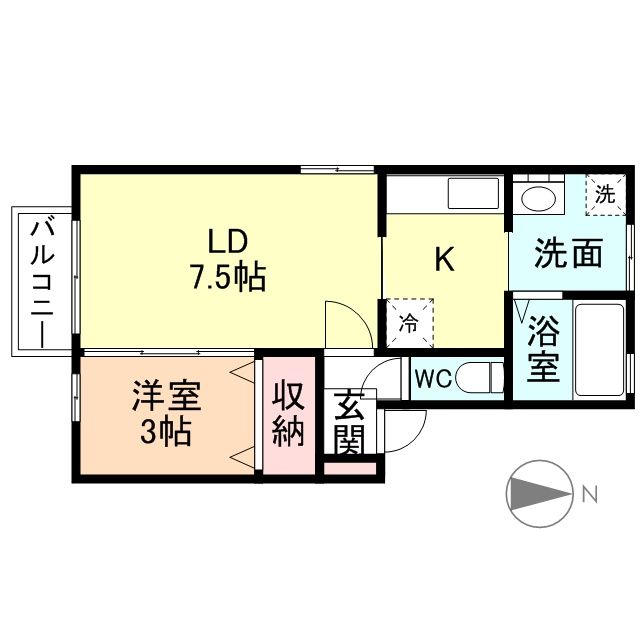 富山市 2階建 築21年の間取り写真