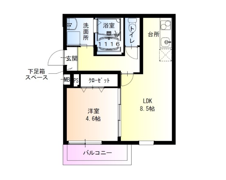 フジパレス神戸春日野道の間取り写真
