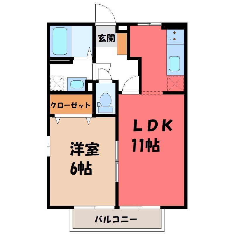 クレイン Cの間取り写真