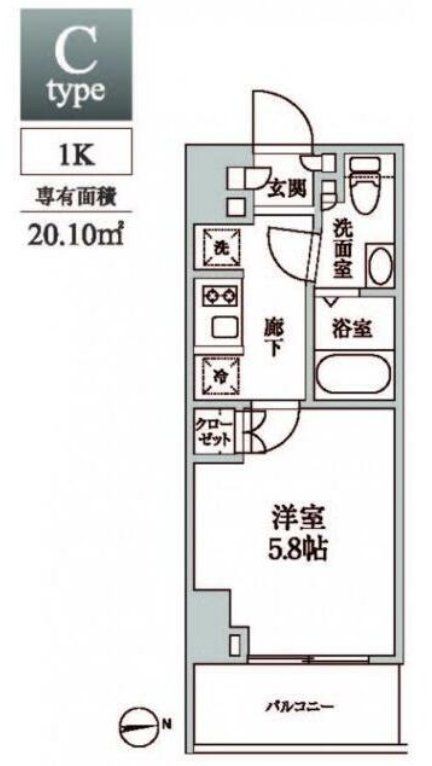 レジディア中延2の間取り写真
