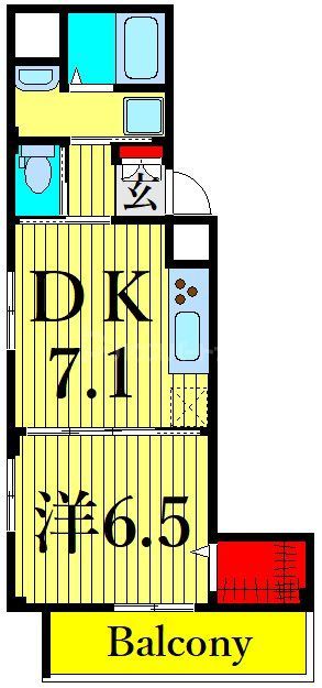 ＪＲ山手線 日暮里駅 徒歩10分 6階建 築2年の間取り写真