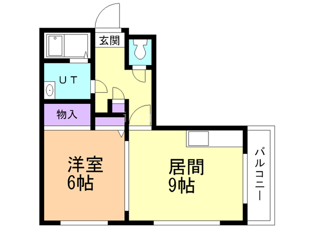 札幌市北区北六条西のマンションの間取り