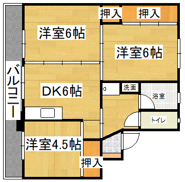 ビレッジハウス伊川2の間取り