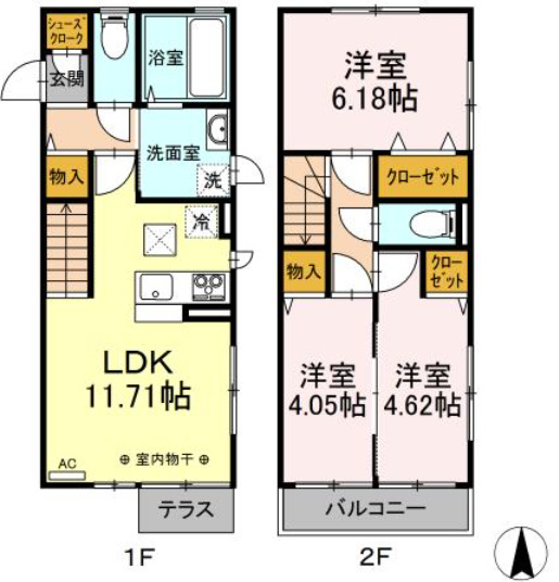 東京都多摩市落合３（一戸建）の賃貸物件の間取り