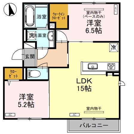 クラッセ　B棟の間取り