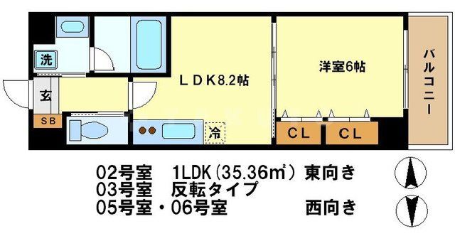 京都市中京区大文字町のマンションの間取り