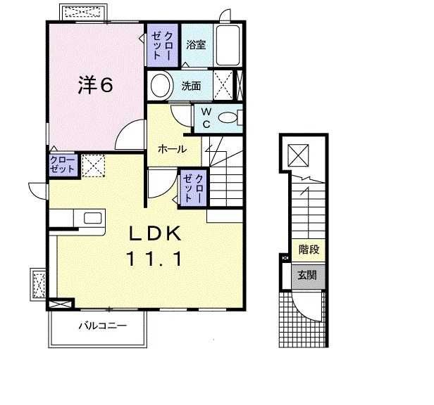 加須市三俣のアパートの間取り