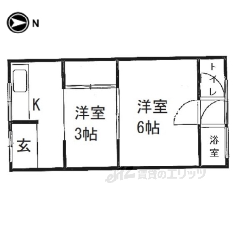 寝屋川市萱島東のアパートの間取り