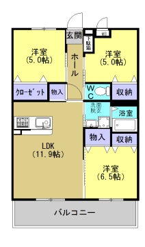 三養基郡みやき町大字市武のマンションの間取り