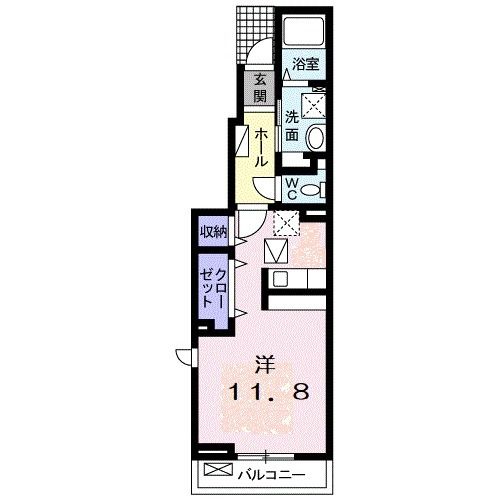 防府市国衙のアパートの間取り