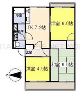 南足柄市塚原のマンションの間取り