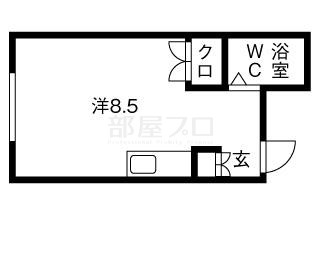 札幌市西区八軒二条東のマンションの間取り