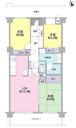 メゾン聖ヶ丘の間取り