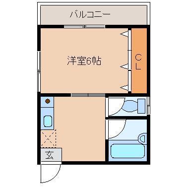 コーポＨＡＲＡ６番館の間取り