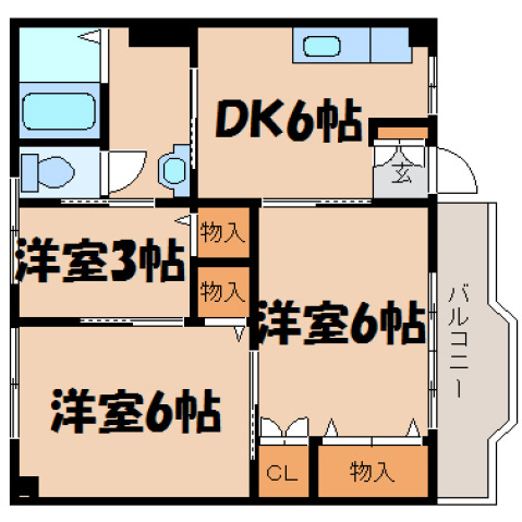 広島市安芸区船越南のマンションの間取り