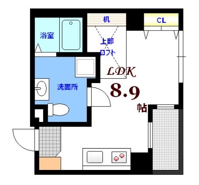 広島市西区横川町のマンションの間取り