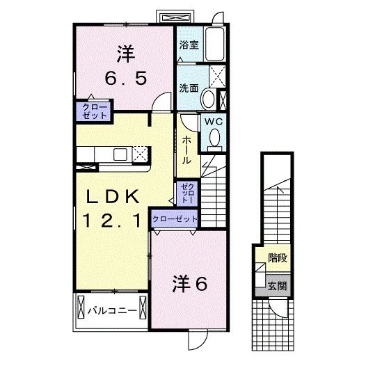 クラール曽比の間取り