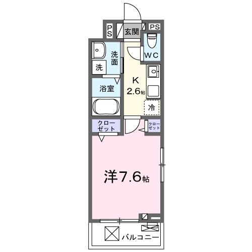 富谷市富谷のアパートの間取り