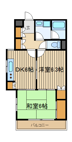 【ゆたか弐番館の間取り】