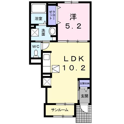 福山市駅家町大字万能倉のアパートの間取り