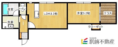 筑紫野市針摺東のアパートの間取り