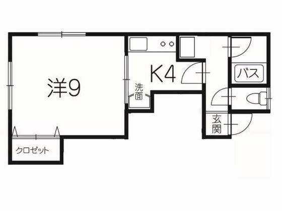 青森市大字三内のアパートの間取り