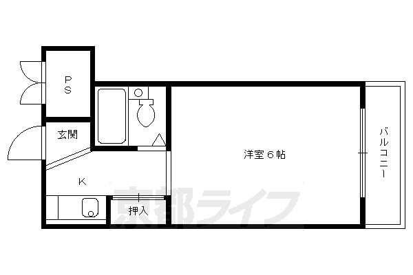 京都市伏見区山崎町のマンションの間取り