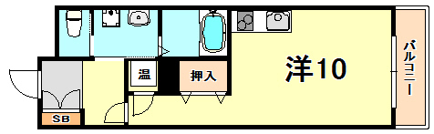 神戸市長田区神楽町のマンションの間取り