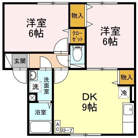 リバーパーク代官山　Ａの間取り