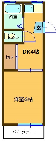 仙台市青葉区西勝山のアパートの間取り