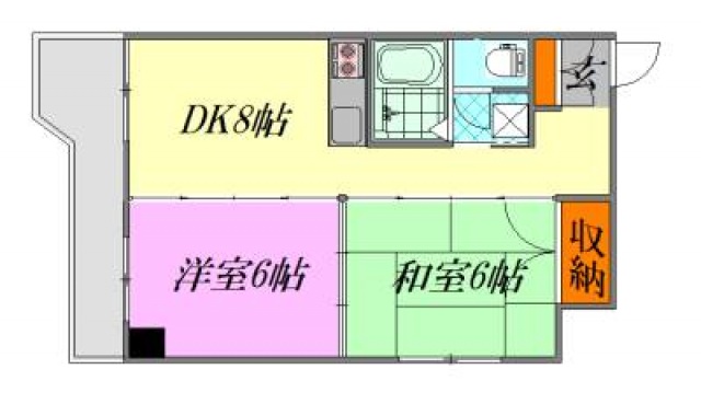 広島市中区住吉町のマンションの間取り