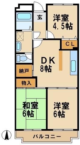 横浜市都筑区平台のマンションの間取り