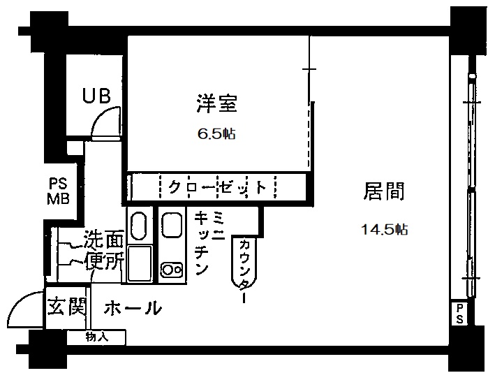 イーストコート2番街の間取り