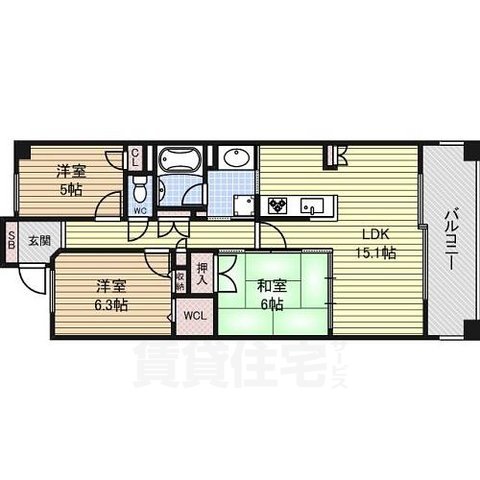 名古屋市東区泉のマンションの間取り