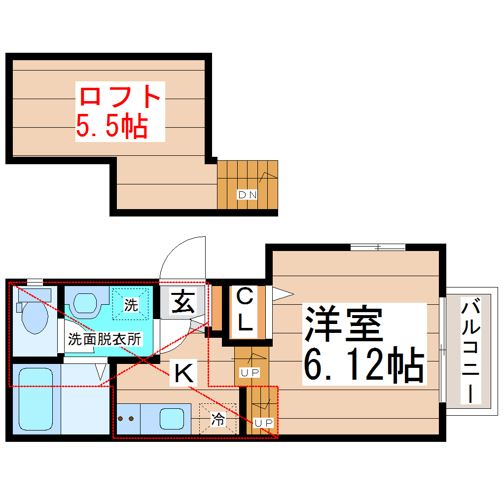 ザ・ソレイユ八木山Iの間取り