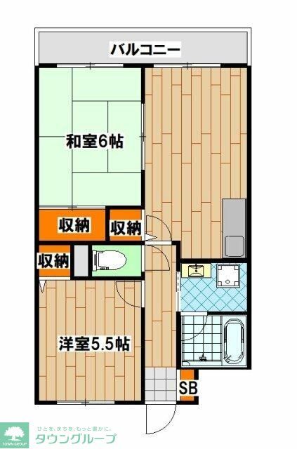 川崎市川崎区池上新町のマンションの間取り