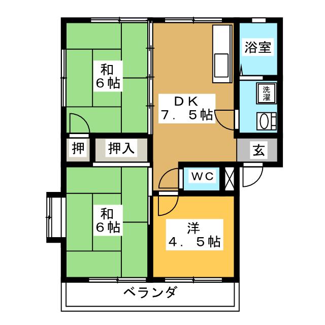 前洞ハイツの間取り