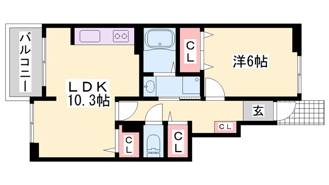 エスペランサ香寺の間取り