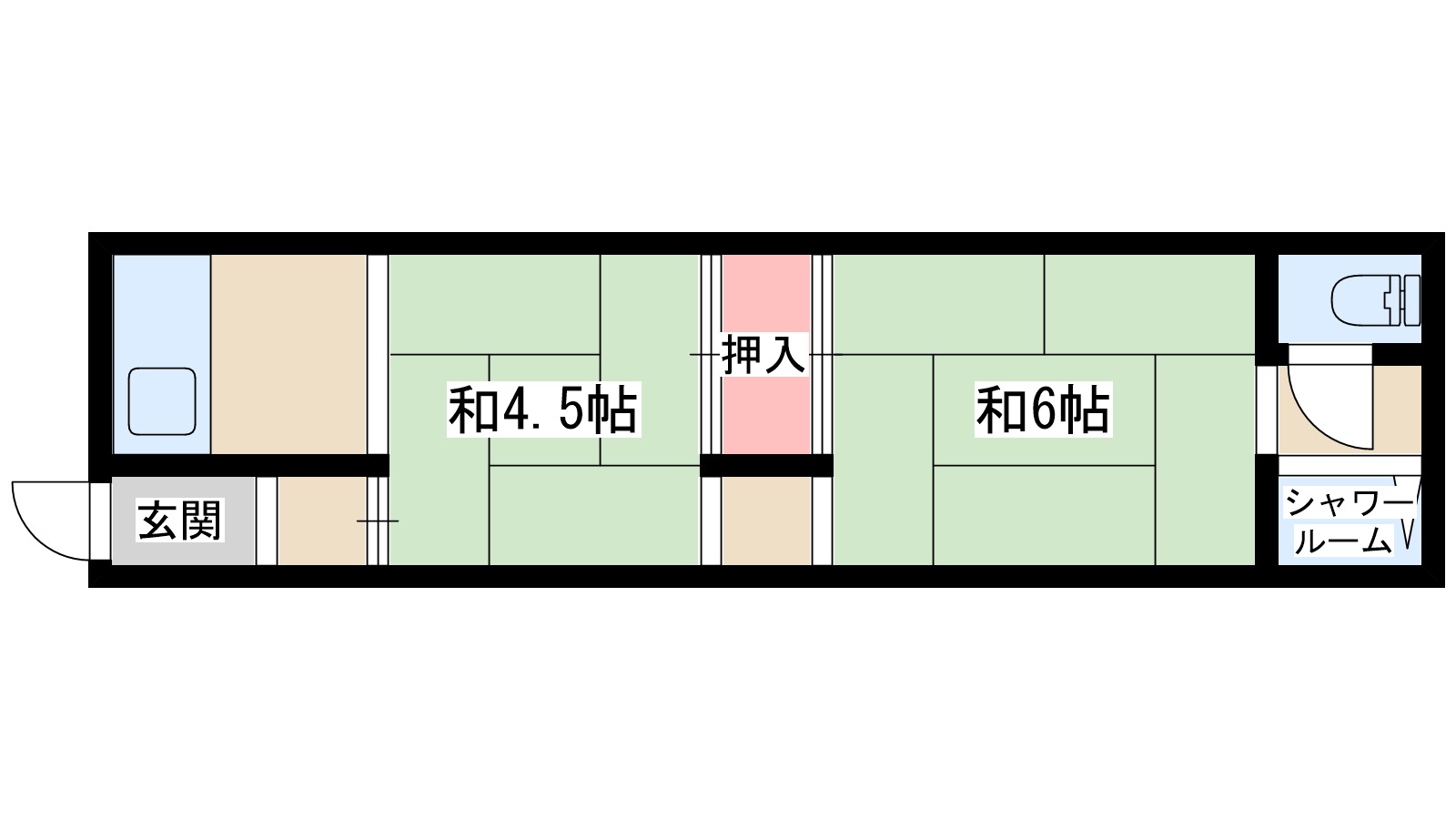 大阪市淀川区東三国のアパートの間取り