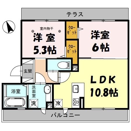 Des Ailes Deux（デゼルドゥ）の間取り