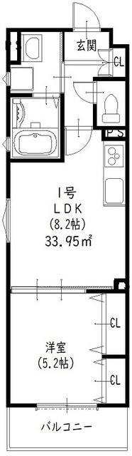 交野市私市山手のアパートの間取り