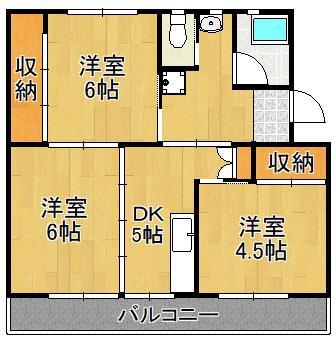 ビレッジハウス水巻２号棟の間取り