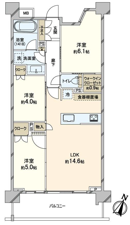 パークホームズ志村坂上　ザ　テラスの間取り