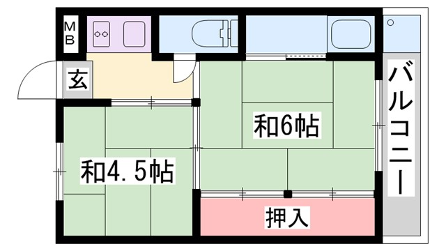 ビレッジハウス中富の間取り